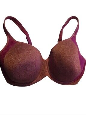 Bali Women's Active Classic Coverage Bra Style6567 Size 42 D EUC Fuchsia Heather